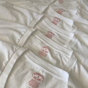 12 Brooks Brothers White Supima Cotton V-Neck Undershirt T-Shirts - Men’s Medium
